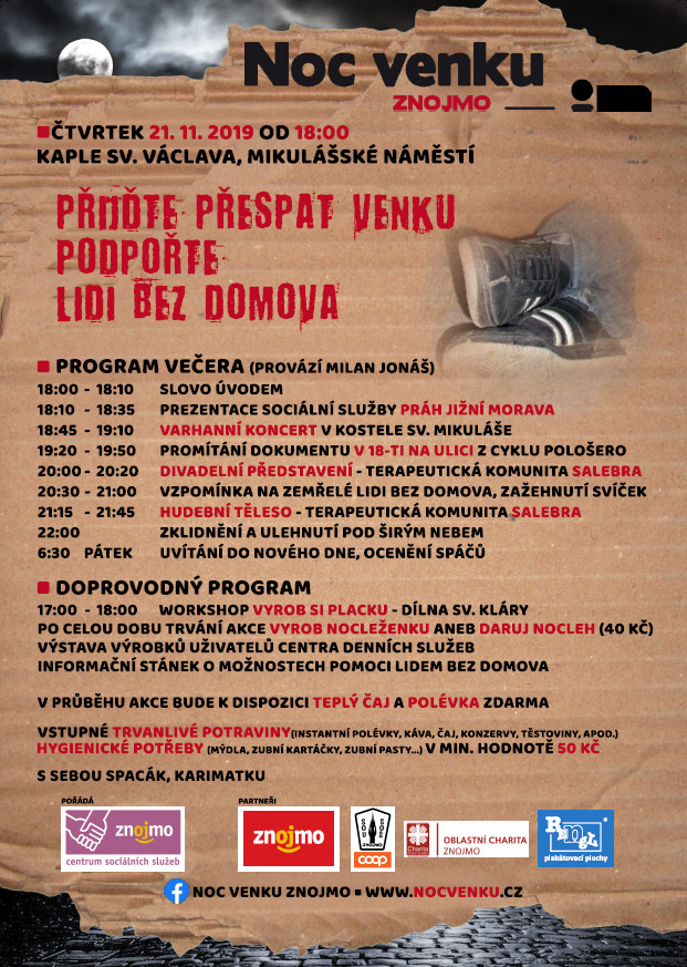 Noc venku Znojmo 22.11.2019 od 18 hod.